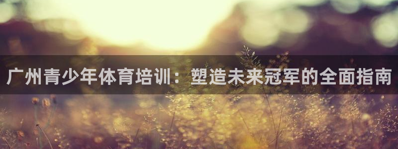 极悦平台注册流程图片：广州青少年体育培训：塑造未来冠
