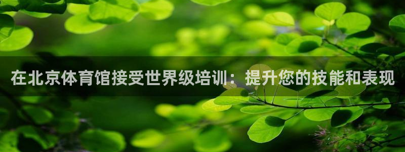 极悦平台注册流程详解视频：在北京体育馆接受世界级培训